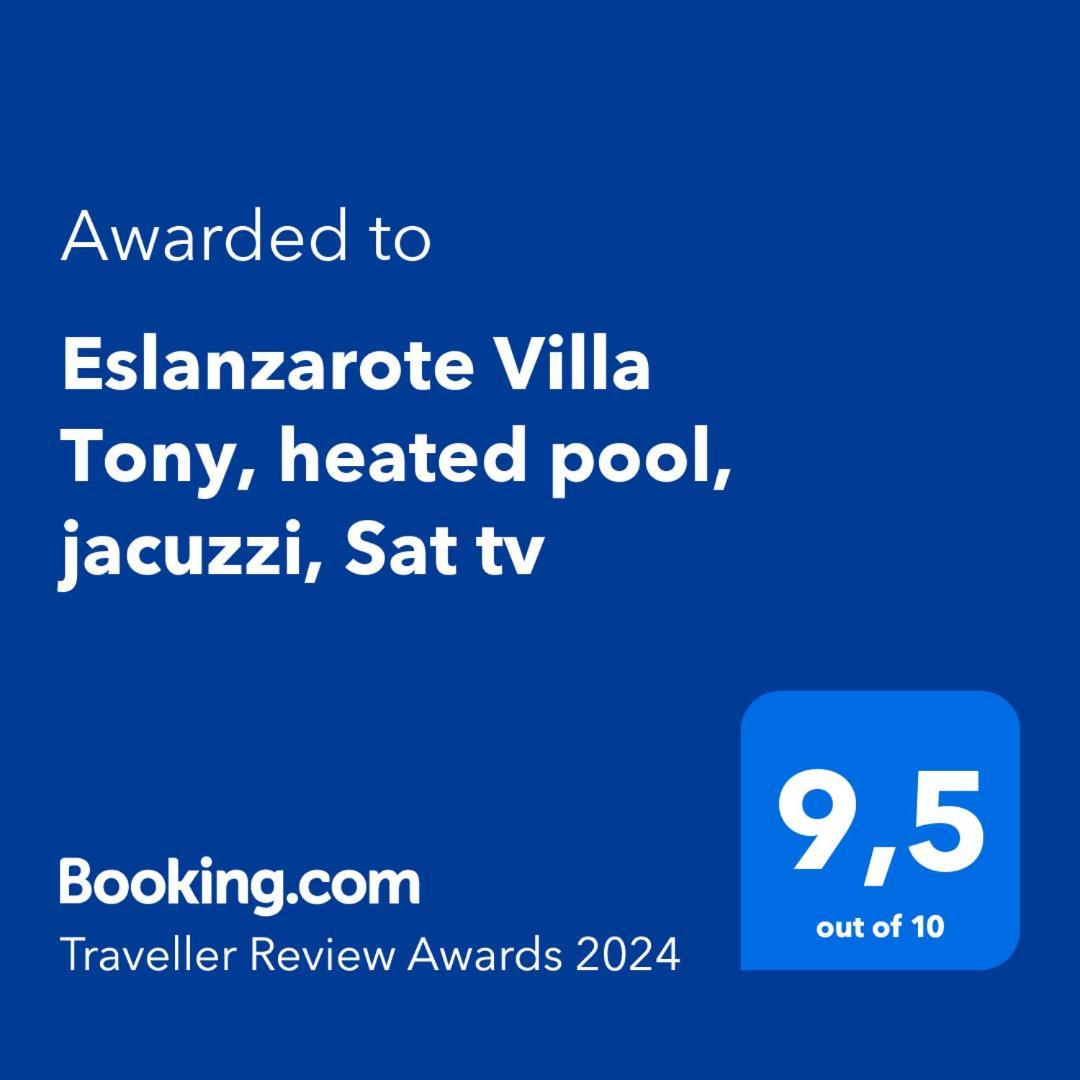 Eslanzarote Eco Villa Tony, Heated Pool, Jacuzzi, Sat Tv, Super Wifi La Costa Exterior photo